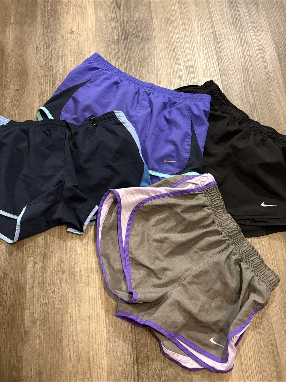 Nike Women's Athletic Shorts Bundle - Purple, Black, Navy, Gray